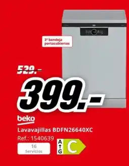 MediaMarkt BEKO Lavavajillas BDFN26640XC oferta