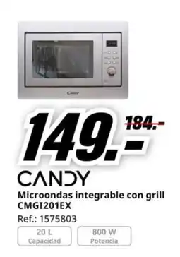 MediaMarkt CANDY Microondas integrable con grill oferta