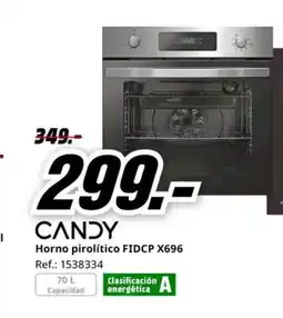 MediaMarkt CANDY Horno pirolítico FIDCP X696 oferta
