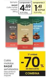 Eroski Baqué - cafe molido natural oferta