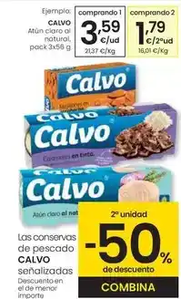 Eroski Calvo - atún claro al natural oferta