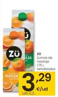 Eroski Zu - zumos de naranja oferta