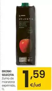 Eroski Eroski seleqtia - zumo de manzana exprimido oferta
