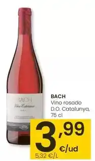 Eroski Bach - vino rosado d.o. catalunya oferta