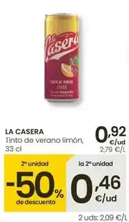 Eroski La casera - tinto de verano limon oferta
