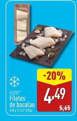 ALDI FLETE Filetes de bacalao oferta