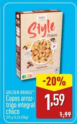ALDI GOLDEN BRIDGE Copos arroz- trigo integral choco oferta