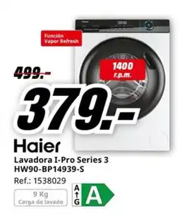 MediaMarkt HAIER Lavadora I-Pro Series 3 HW90-BP14939-S oferta