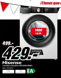 MediaMarkt HISENSE Lavadora secadora WD3S8043BW3 oferta
