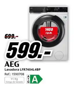 MediaMarkt AEG Lavadora LFR7404L4BP oferta