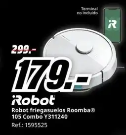 MediaMarkt ROBOT friegasuelos Roomba 105 Combo Y311240 oferta