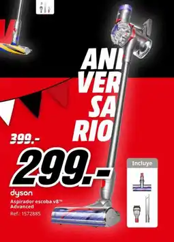 MediaMarkt DYSON Aspirador escoba v8 Advanced oferta