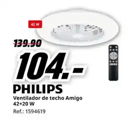 MediaMarkt PHILIPS Ventilador de techo Amigo 42+20 W oferta