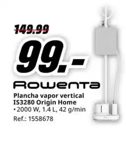 MediaMarkt ROWENTA Plancha vapor vertical IS3280 Origin Home oferta