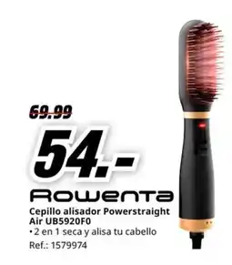 MediaMarkt ROWENTA Cepillo alisador Powerstraight Air UB5920F0 oferta
