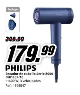 MediaMarkt PHILIPS Secador de cabello Serie 8000 BHD839/10 oferta