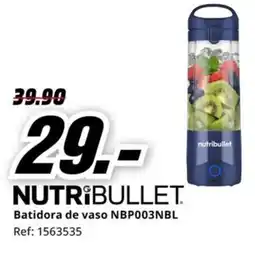MediaMarkt NUTRIBULLET. Batidora de vaso NBP003NBL oferta