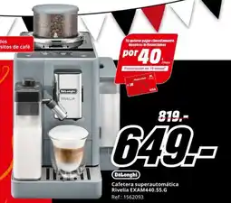 MediaMarkt DELONGHI Cafetera superautomática Rivelia EXAM440.55.G oferta