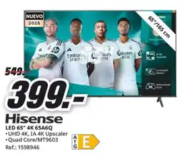 MediaMarkt HISENSE LED 65" 4K 65A6Q oferta