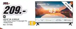 MediaMarkt LED 43" 4K A 2025 43 oferta