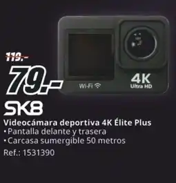MediaMarkt SK8 Videocámara deportiva 4K Élite Plus oferta