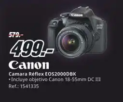 MediaMarkt CANON Camara Réflex EOS2000DBK oferta