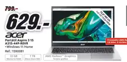 MediaMarkt ACER Portátil Aspire 3 15 A315-44P-ROVR oferta