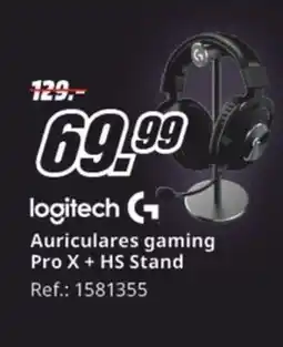 MediaMarkt LOGITECH Auriculares gaming Pro X + HS Stand oferta