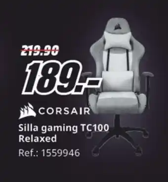 MediaMarkt CORSAIR Silla gaming TC100 Relaxed oferta