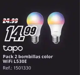 MediaMarkt TAPO Pack 2 bombillas color WiFi L530E oferta