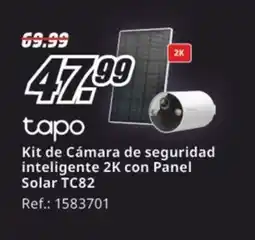 MediaMarkt TAPO Kit de Cámara de seguridad inteligente 2K con Panel Solar TC82 oferta