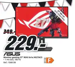 MediaMarkt ASUS Monitor gaming 27" ROG Strix XG27ACS oferta