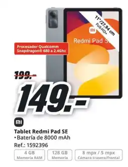 MediaMarkt Tablet Redmi Pad SE oferta