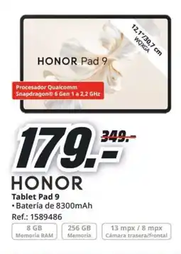 MediaMarkt HONOR Tablet Pad 9 oferta