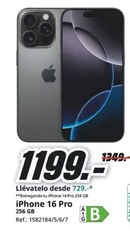 MediaMarkt iPhone 16 Pro 256GB oferta
