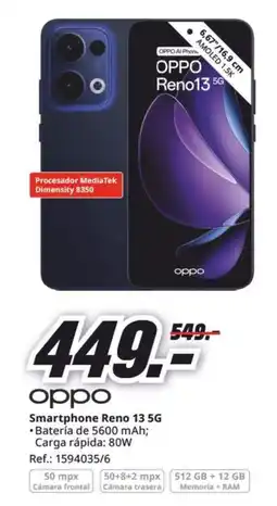 MediaMarkt OPPO Smartphone Reno 13 5G oferta