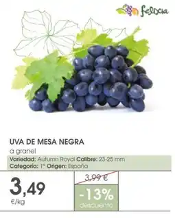 Supermercados Plaza Uva de mesa negra oferta