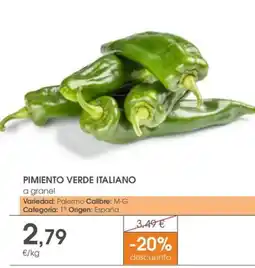 Supermercados Plaza Pimiento verde italiano oferta