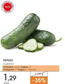 Supermercados Plaza Pepino oferta
