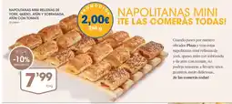Supermercados Plaza Napolitanas mini rellenas de york, queso, atún y sobrasada, atún con tomate oferta