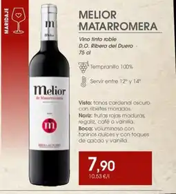 Supermercados Plaza MELIOR Vino tinto roble Vino tinto roble D.O. Ribera del Duero oferta