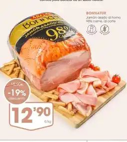 Supermercados Plaza BONNATUR Jamón asado al horno 98% carne, al corte oferta