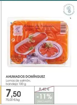 Supermercados Plaza AHUMADOS DOMÍNGUEZ Lomos de salmón oferta