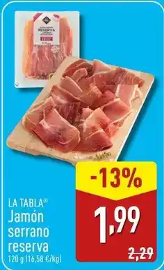 ALDI Serrano - jamon reserva oferta