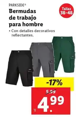 Ocine Parkside - bermudas de trabajo para hombre oferta