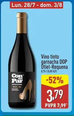 ALDI Vino tinto garnacha DOP Utiel-Requena oferta