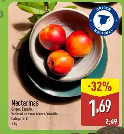 ALDI Nectarinas oferta