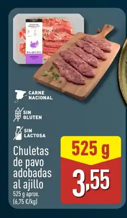 ALDI Chuletas de pavo adobadas al ajillo oferta