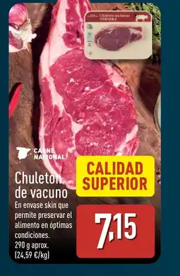 ALDI Chuleton de vacuno oferta