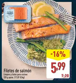 ALDI Filetes de salmón oferta